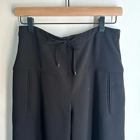 T Alexander Wang black drawstring wide leg trouser. Sz 4 - Picture 5 of 9
